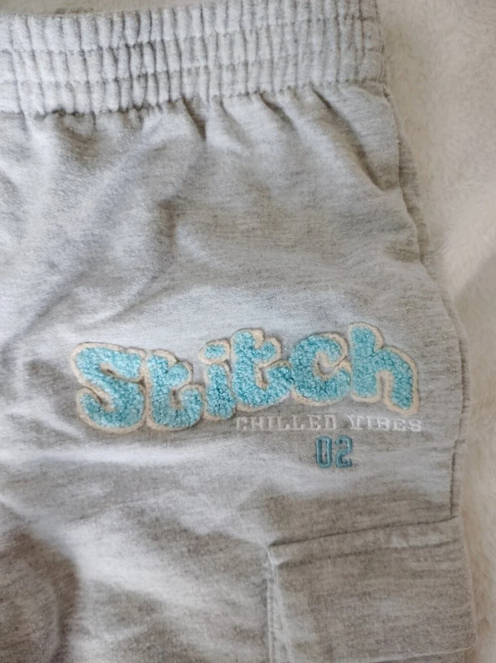 Disney Stitch Grey Cargo Jogger Sweatpants Lilo & Stitch Pajama Pants Lounge